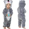 COOKY.D Costume Halloween Unisex Cappuccio Animale per Neonati,2-36 Mesi | Flanella Calda Costume Halloween Festivo,Completo Carnevale,Ideale per Family Book Day,Accogliente per l'Inverno