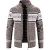MJGkhiy Cardigan Uomo Lana con Zip Invernale Caldo Giubbino Maglioni Imbottito in Pile Casual Termica Giacca in Maglione Lavorato a Maglia Fleece Giacche Stand Collare Abbigliamento Cappotto