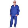 FERRUCCI COMFORT Pigiama Uomo Cardigan Taglie Comode in Cotone - Manica Lunga e Pantalone Lungo - Blu Scuro