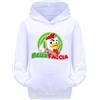 MAGLIERIA CONFORTI novità 2024. Felpa BELLAFACCIA v3 Youtuber Bella Faccia con Cappuccio Bambino Bambina Unisex Bianca o Nera