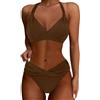 Generico Costume da Bagno Donna Curvy Push Up Imbottito Reggiseno Bikini Due Pezzi Bikini Sexy Spiaggia Beachwear Swimwear Sportivo Mare Estate Costume Due Pezzi Donna