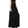 Onsoyours Gonna Donna Elegante in Pizzo Gonna Lunga in Tulle Vita Alta Elastica A-Linea Gonna da Spiaggia per Vacanze Casual Ragazza Gonna in Pizzo Multicolori Nero L