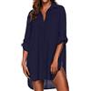 KBRPEY Copricostume Donna Mare Camicia Trasparente Chiffon Beach Cover up Vestito Spiaggia Copricostumi da Bagno Estivo Beachwear Elegante Abito Bikini Coverup Traspirante