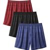 Jveyvth Boxer da Uomo, Boxer da Uomo in Raso, Elastico in Vita, Biancheria Intima, Pantaloni del Pigiama, Chiusura con Bottoni