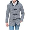 Evoga Cappotto Montgomery Uomo Sartoriale Casual Tweed Giacca Invernale (s, Grigio)