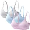 Bysion Reggiseni per Ragazze Adolescenti 3 Pezzi Cotone Traspirante Senza Cuciture Sportivo Intimo Reggiseno Bralette per Bambine per 12-18 Anni Bambini e Donne