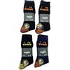 Diadora - 6 PAIA Calze da lavoro in spugna punta e tallone rinforzati UNISEX metà gamba - extra comfort NUOVO MODELLO (43-46, 12 Paia Assortiti)