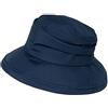 Comhats - Cappello da pioggia pieghevole, da donna, impermeabile, con sottogola, SPF 50+, 00737_nero/blu, M