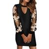 Yekdmxop Vestito Donna Elegante Abiti Da Cerimonia Donna Corti Vestiti Glitter Tubino Curvy Abito a Vita Alta Damigella Abiti Paillettes D'onore Tinta Unita Vestito Cerimonia Party Carnevale Black Friday 2024