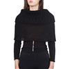 Kemailù - Melania Coprispalle Punto Diagonale in Lana Mohair - Donna (Nero)