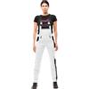 strongAnt Salopette da lavoro da donna Elasticizzata Berlin. Salopette combinati - Pantaloni magazzino giardiniere, tasca per ginocchiere - Nero Bianco Rosa