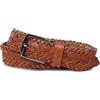 ROYALZ Unisex cintura intrecciata per uomini e donne Genuine Vintage Trouser-Belt, Colore:Cognac, dimensione:Misura della vita 80 cm = Lunghezza totale 95 cm