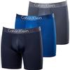 Calvin Klein Boxer da uomo in microfibra cromatica, confezione da 3 (blu navy/blu acceso/grigio scuro, XL)