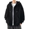 OLIPHEE Felpa con Cappuccio da Uomo Solid Color Felpa con Cappuccio Fashion Full Zipper Top con Tasche