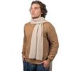 DALLE PIANE CASHMERE Sciarpa Ampia Uomo 100% Cashmere | Lunga 200 cm e larga 35, 140 g, doppio giro completo che chiude lo scollo del cappotto, filo ritorto a due capi, tinta unita