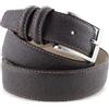 La Bottega del Calzolaio Cintura uomo in pelle classica modello da sposo made in Italy 3,5 cm (130 cm (56/58 EU), Testa di moro)