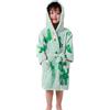 DELEY Accappatoio Bambini con Cappuccio, Coccodrillo Verde, 3-4 Anni