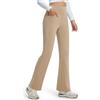 Comallan Thermo Flare Leggings Inverno Impermeabili Alto Vita Caldo Peluche Pantalone