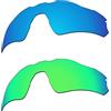 EZReplace, lenti di ricambio per occhiali da sole Oakley Radar EV Path OO9208 (lenti polarizzate) - Adatti per montatura Oakley Radar EV Path (Ice Blue+Spring Green)