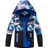 DAWILS Giacca Impermeabile Ragazzo Softshell Neve Sci Trekking Antivento Cappotto con Cappuccio Bambino Vintage Invernale Giacca a Vento Sport 1-16 Anni