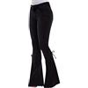 Generico Jeans Donna Slim Fit Neri Summer Plus Casual Women Bow Pant Elastic Loose Denim Boot Jeans Cut Women's Jeans Jeans Elasticizzati Donna Estivi (Black, S)