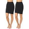 Merry Style Sottogonna Donna MS10-204(2Pack-Nero/Nero, M)