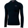 Generico Maglia Termica Tecnica Uomo microforata Intima Sportiva Antivento Termica Invernale a Maniche Lunghe Girocollo Nera Made in Italy (IT, Testo, L, XL, Regular, Regular, Nero)