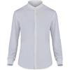 GIBLOR'S - Camicia Novak da Uomo per Hotel, Pub, Convegno, Enoteca, Bar, Cameriere in Poliestere, Collo Coreano, disponibile in diverse taglie e colori (Bianco M)