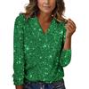 Generisch Maglioncino da donna, elegante top glitterato, top con brillantini, top Rave Party Camicetta girocollo e tuniche con paillettes