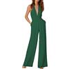 Generic Tuta Elegante Donna Cerimonia Jumpsuit Tutina Tute Larghe a Gamba Larga Tuta Lunga Abito Lungo Elegante Senza Maniche Jumpsuit Spalline Capestro Per Matrimonio, Damigella D'onore, Feste, Pantaloni