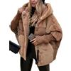 Onsoyours Cappotto Donna Caldo Giacca Invernale Cerniera Cappotto con Cappuccio Spesso Parka Casuale Sciolto Giacche Cappotti di Peluche Outerwear Outdoor
