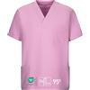 EXNER Casacca unisex a manica lunga, casacca per sala operatoria, casacca con pantaloni, disponibile in 16 colori, lilla., M