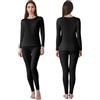 Channo Intimo Termico Donna Completo: Maglia a Maniche Lunghe e Pantaloni Comodi Morbidi Traspiranti con Fodera in Pile Ideali per l'inverno