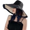 Risipu Cappello da sole a tesa larga da donna, con visiera parasole, protezione UV, cappello da spiaggia, traspirante, estivo, cappello da pesca, visiere, cappelli pieghevoli UPF 50+