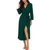PrinStory Accappatoio da Donna Leggero con Maniche a 3/4, con Scollo a V, Kimono