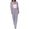 HEONSATI Vestito Cerimonia Donna Taglie Forti Set Due Pezzi Eleganti Manica Lunga Tailleur Da Lavoro Casual Oversize Complete Ufficio Giacche E Pantalone Completo Da Cerimonia Comoda Per Matrimoni E Feste