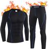Acfoda Intimo Termico Uomo Invernale Maglia Termica Set Tuta Termica Uomo Completo Termico Pantaloni Asciugatura Rapida e Traspirante Sci Palestra Ciclismo Nero M