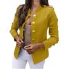 HHMY Sweatblazer - Giacca da donna elegante, con bottoni, stile militare, casual, con colletto alto, per il tempo libero, per lavoro, ufficio, giacche slim fit, blazer, taglia M - 3XL, L