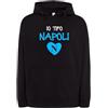 DANZA IN VETRINA Felpa Uomo Bambino Io Tifo Napoli con Il Cuore Sport Calcio Calcetto Allenamento Tempo Libero Felpe Relax Tifoso Scudetto Campionato