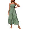 MJGkhiy Vestiti Lunghi Donna Estivi Curvy Spaghetti Strap Aderente Vestito Moda Spalla Scoperta Abiti Maxi Abito Estivo Tropicale Sexy Profondo Scollo a V Abito Vestito Donna Estivo Lungo Floreale