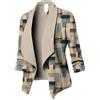 MJGkhiy Blazer Donna Elegante Corto Aperto Davanti Colletto Cappotto Coprispalle Giacca da Ufficio Carriera Tailleur Giacca Cardigan Gilet OL Giacca Cardigan Blazer Donna Corto Fantasia