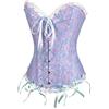 Fulidngzg Corpetto Top Donna Modellante XS-7XL con Lacci Regolabili e Chiusura a Ganci Supporto Seno Bustino Corsetto Stringivita Elegante Casual per Cerimonia Halloween Cosplay o Ballo Yoga,Viola,L