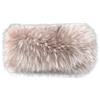 URFEDA Manicotti a mano in pelliccia sintetica da donna, scaldamani in pelliccia sintetica con cordino da collo, scaldamani in pelliccia sintetica, per ragazze, donne, uomini, 40 cm x 20 cm, grigio