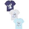 Disney Lilo and Stitch - Confezione da 3 magliette da bambina, Blu, 9-10 Anni