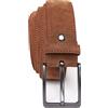 QUAMOD cintura uomo in pelle scamosciata larga 3,5 cm- 4 cm (35mm-40mm) | blu navy, marrone, taupe, nero, grigio, cognac | scamosciato con confezione regalo | produzione ecologica e leale