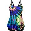 Hanna Nikole Tankini da Donna con Controllo della Pancia, Costume da Bagno A Due Pezzi di Grandi Dimensioni, Vita Alta, Costumi da Bagno A Trapezio