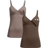 Herzmutter Canotta Allattamento Cotone - Oeko Tex 100 -Top Premaman Allamento - Reggiseno Integrato - Canottiere Allatamento - 5400