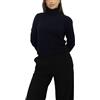 Win's Maglione a collo alto in cashmere da donna. Made in Italy