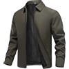 Allthemen Giacca Leggera Zip Casual Uomo Estate Jacket Bomber | Giubbotto a Vento, Tinta Unita, Risvolto Classico, Tessuto Elastico, Morbido Traspirante, 2 Tasche a Mano, Business Casual