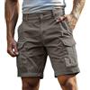 Fulidngzg Bermuda Cargo Uomo - Pantaloncini Cargo Estivi con Tasche Laterali Eleganti Pantaloni Corti da Lavoro Uomo Cotone Leggero